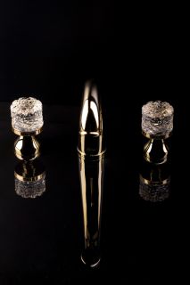 Смеситель для раковины Boheme Crystal золото 297-CRST